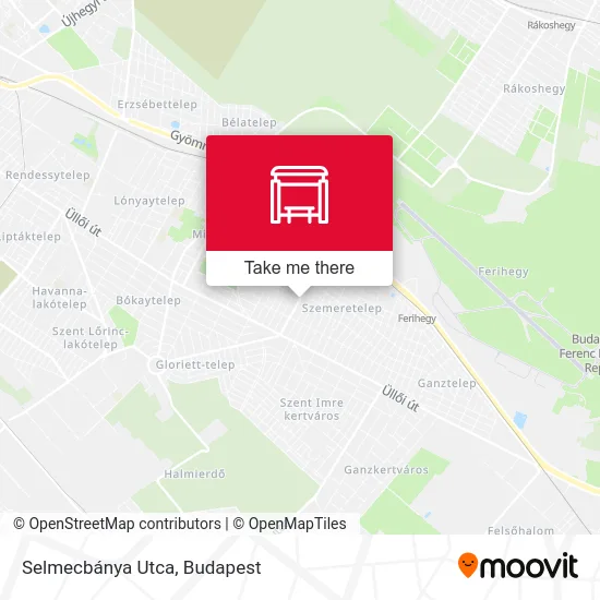 Selmecbánya Utca map