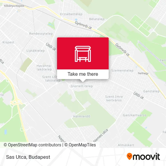 Sas Utca map