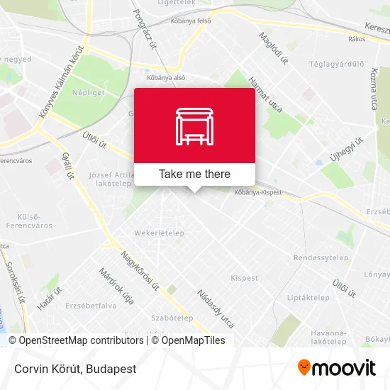 Corvin Körút map
