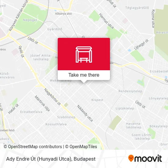 Ady Endre Út (Hunyadi Utca) map