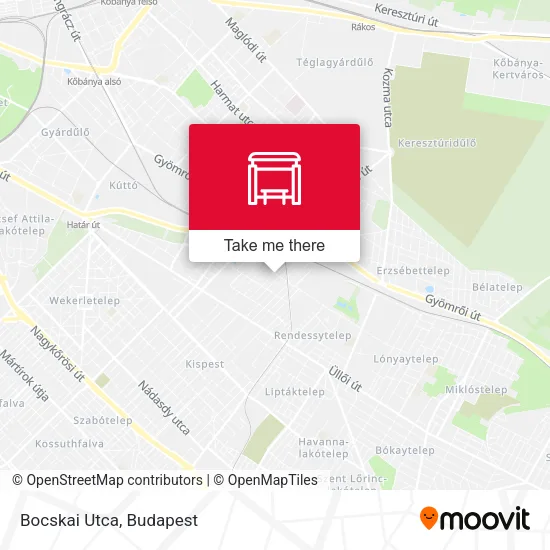 Bocskai Utca map