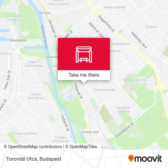 Torontál Utca map