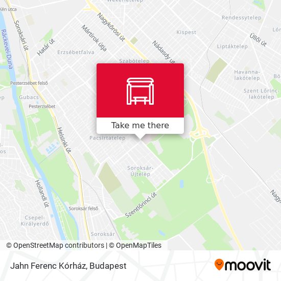 Jahn Ferenc Kórház map