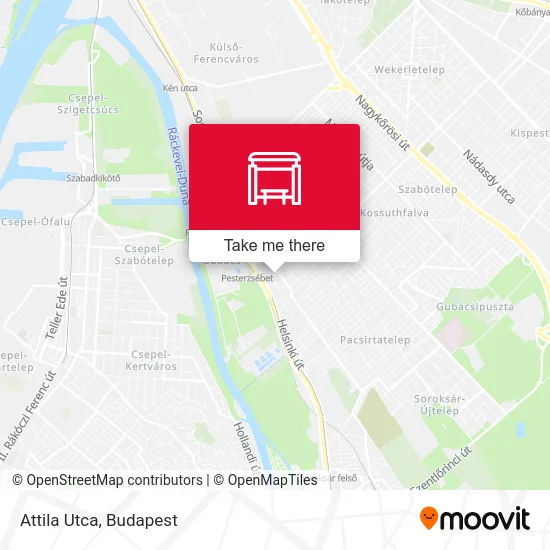 Attila Utca map