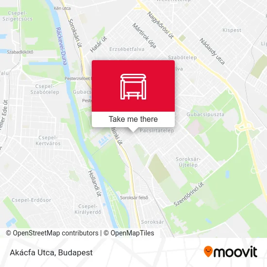 Akácfa Utca map
