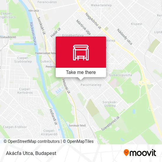 Akácfa Utca map