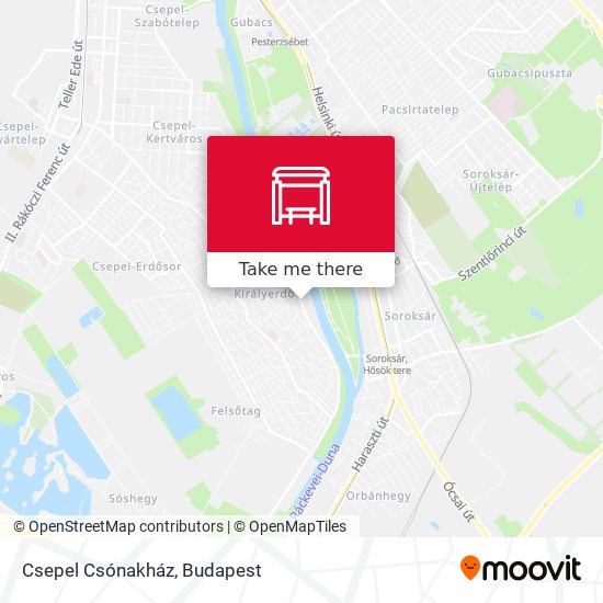 Csepel Csónakház map
