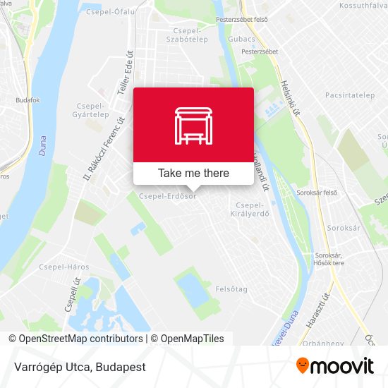 Varrógép Utca map