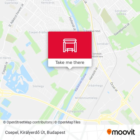 Csepel, Királyerdő Út map