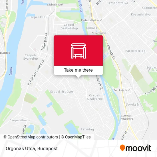 Orgonás Utca map