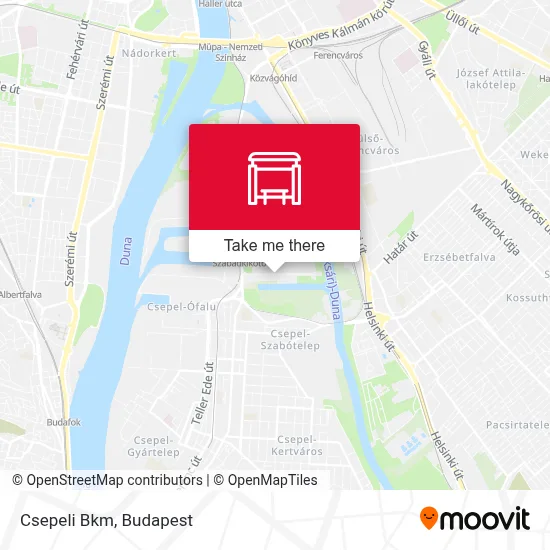 Csepeli Bkm map