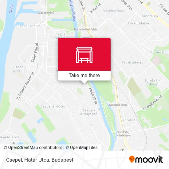 Csepel, Határ Utca map