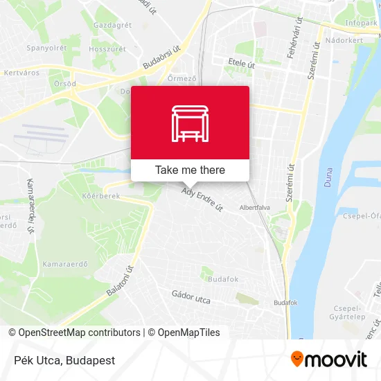 Pék Utca map