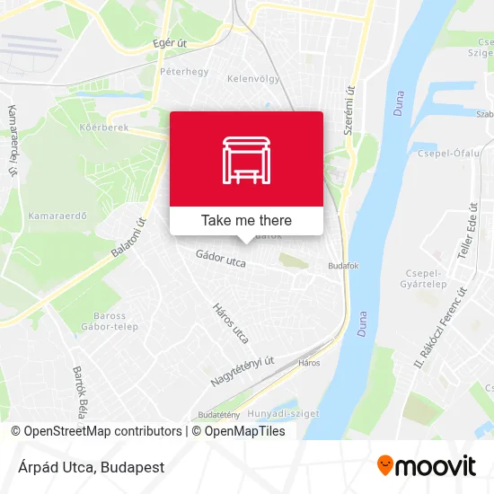 Árpád Utca map