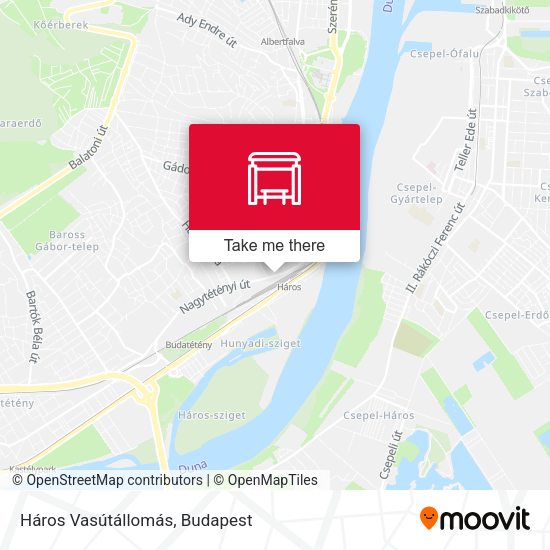 Háros Vasútállomás map