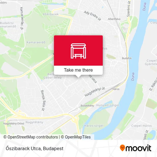 Őszibarack Utca map