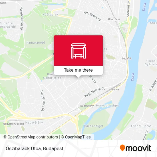 Őszibarack Utca map