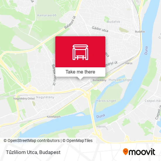 Tűzliliom Utca map