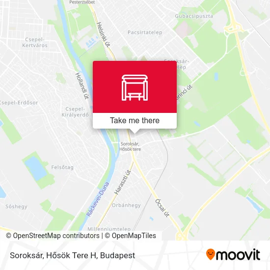 Soroksár, Hősök Tere H map