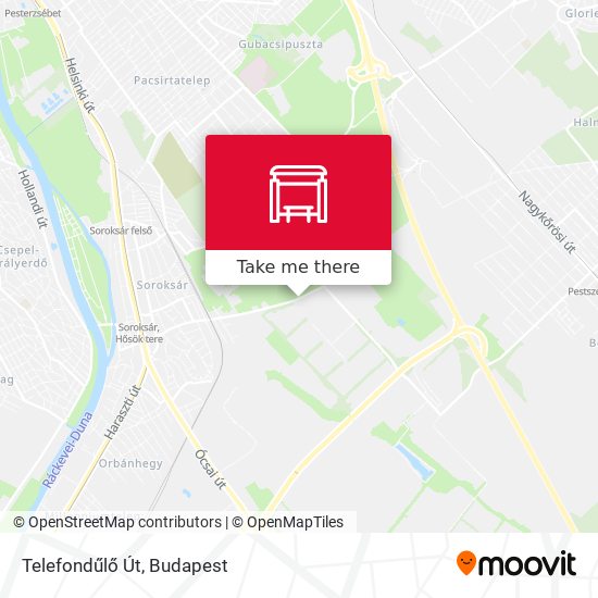 Telefondűlő Út map