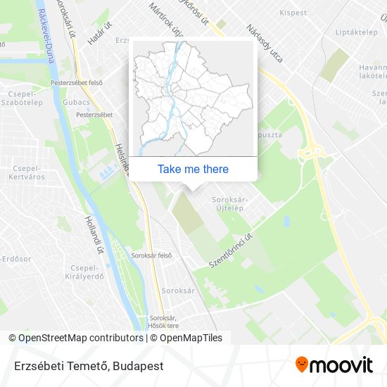 Erzsébeti Temető map