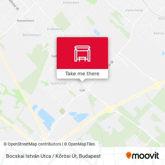 Bocskai István Utca / Kőrösi Út map