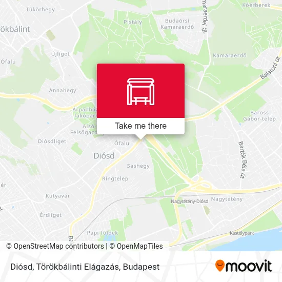 Diósd, Törökbálinti Elágazás map