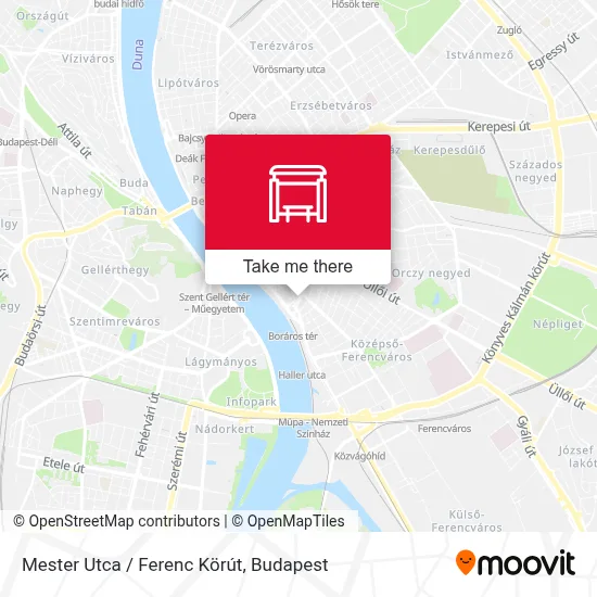 Mester Utca / Ferenc Körút map