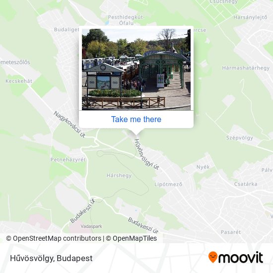 Hűvösvölgy map