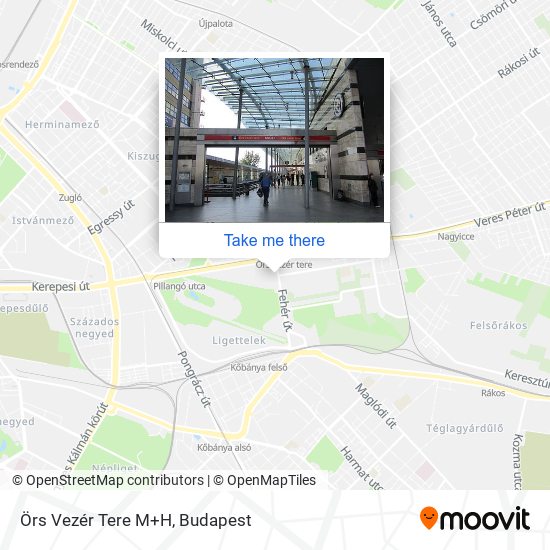 Örs Vezér Tere M+H map