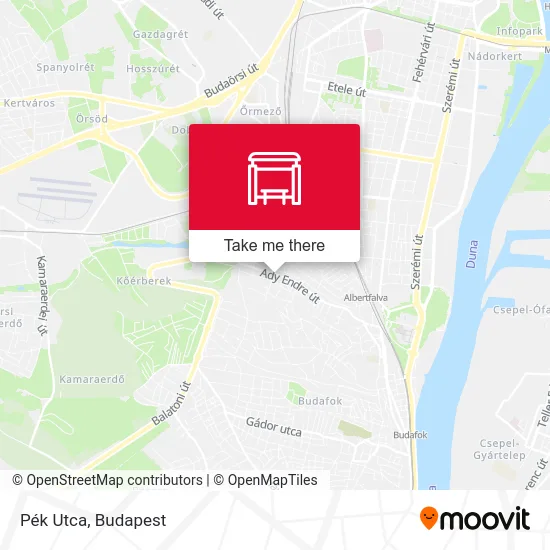 Pék Utca map
