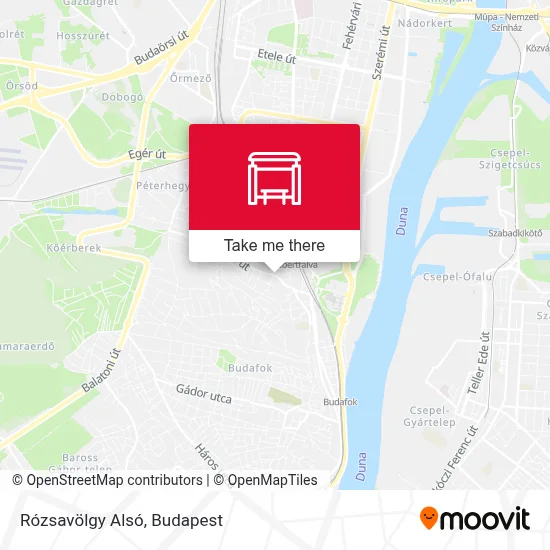 Rózsavölgy Alsó map