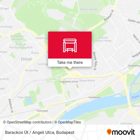 Barackos Út / Angeli Utca map