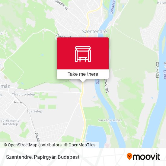 Szentendre, Papírgyár map