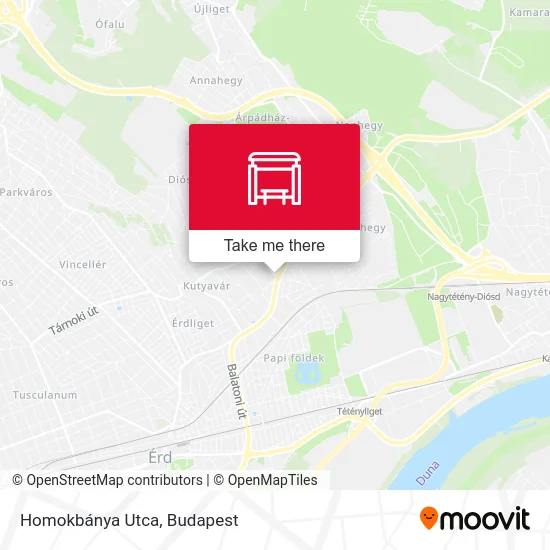 Homokbánya Utca map