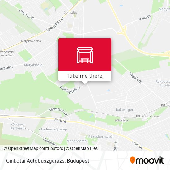 Cinkotai Autóbuszgarázs map