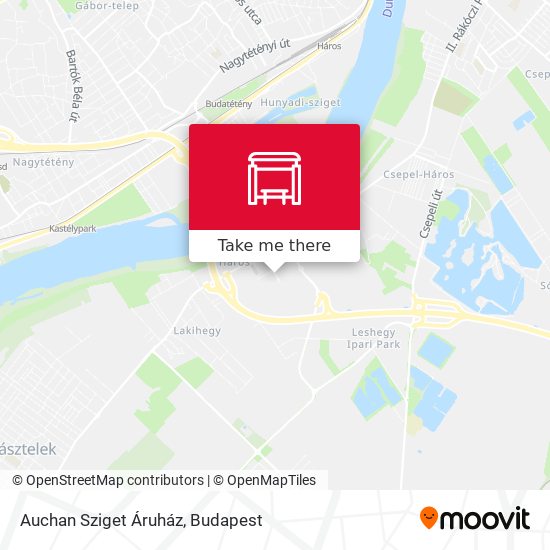 Auchan Sziget Áruház map
