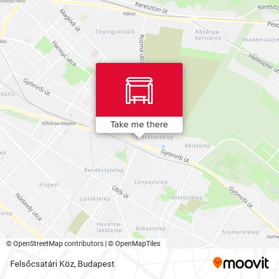 Felsőcsatári Köz map