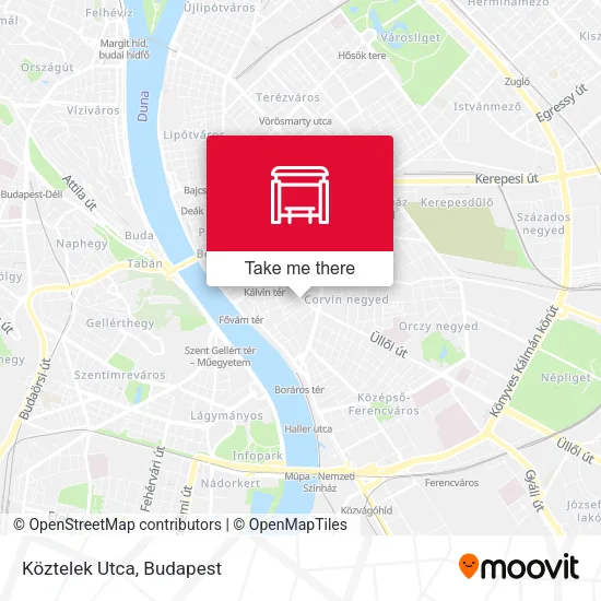 Köztelek Utca map