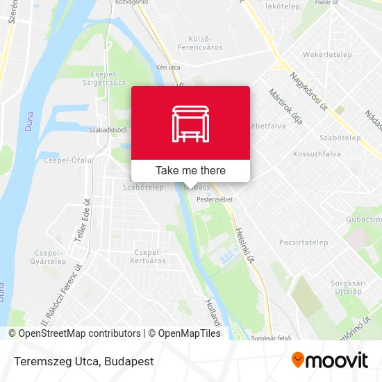 Teremszeg Utca map