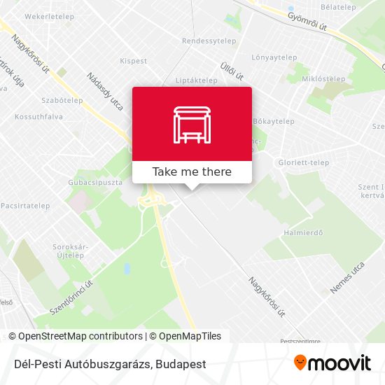 Dél-Pesti Autóbuszgarázs map