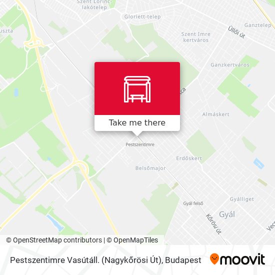 Pestszentimre Vasútáll. (Nagykőrösi Út) map