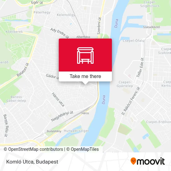 Komló Utca map