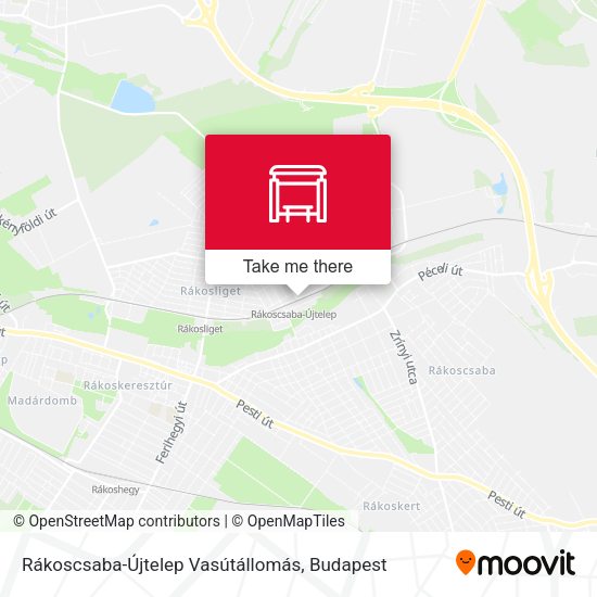 Rákoscsaba-Újtelep Vasútállomás map