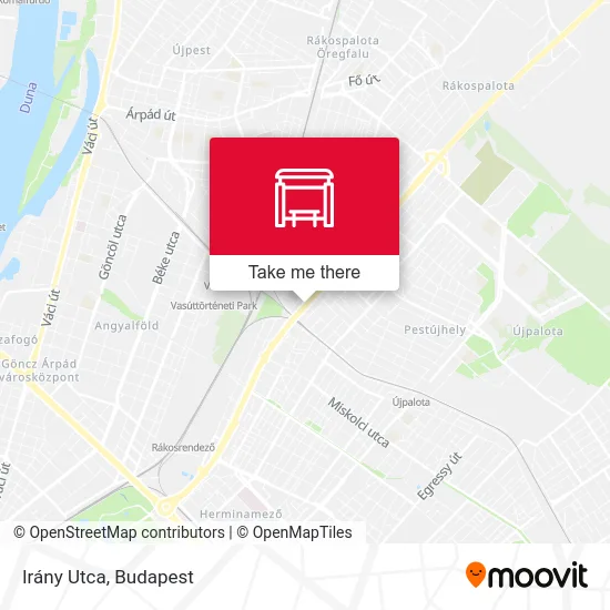Irány Utca map