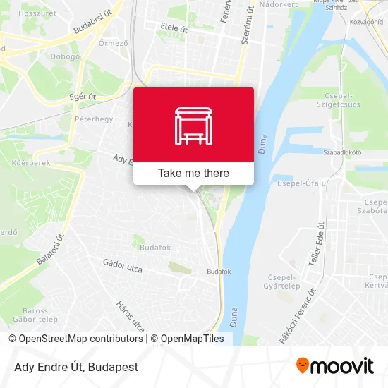 Ady Endre Út map