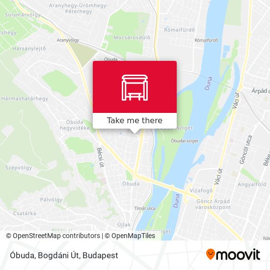Óbuda, Bogdáni Út map