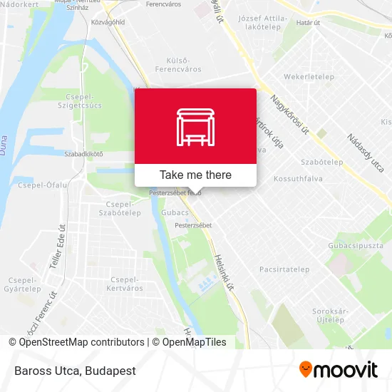 Baross Utca map