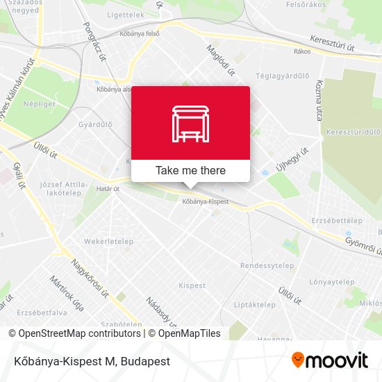 Kőbánya-Kispest M map