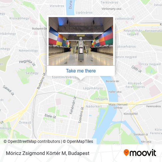 Móricz Zsigmond Körtér M map